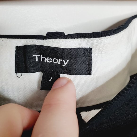 Theory Pants Straight Leg Ankle Cotton Trousers Career Classic Black 2 - Picture 9 of 12